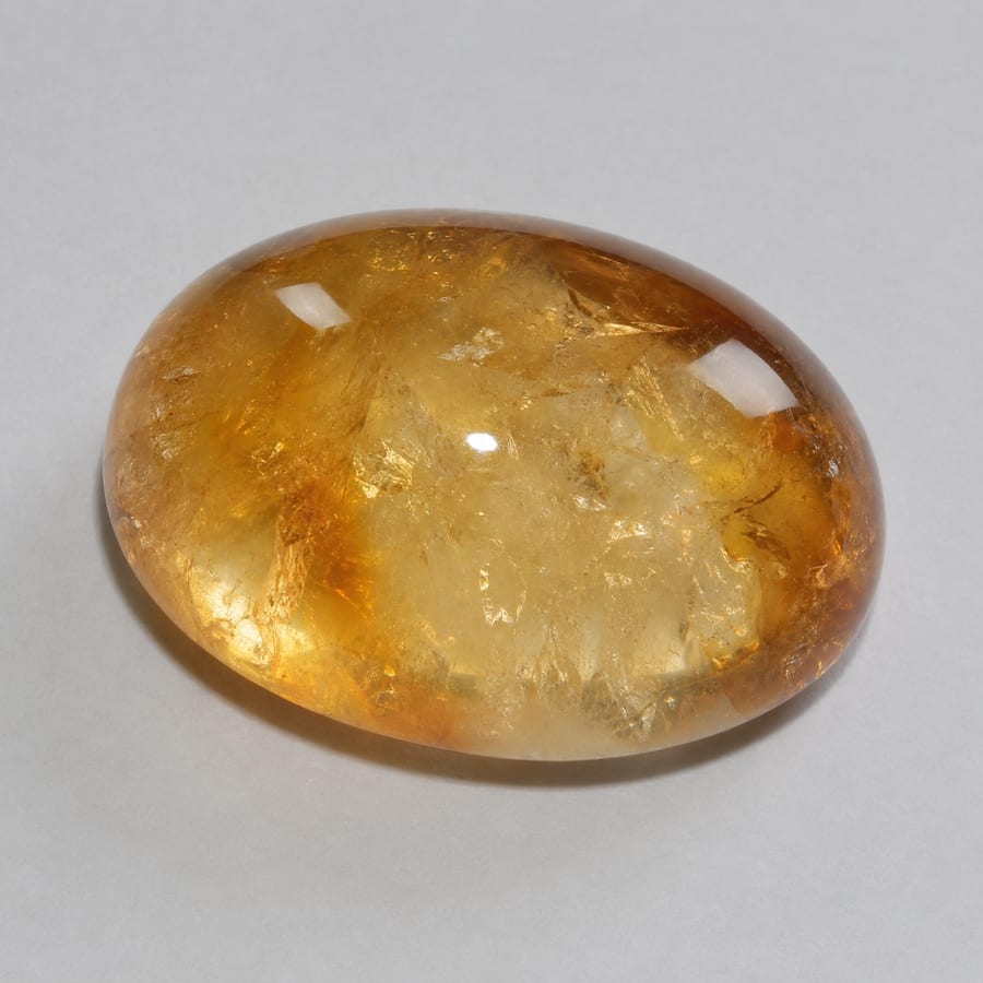 Citrine chauffée - Variante polie