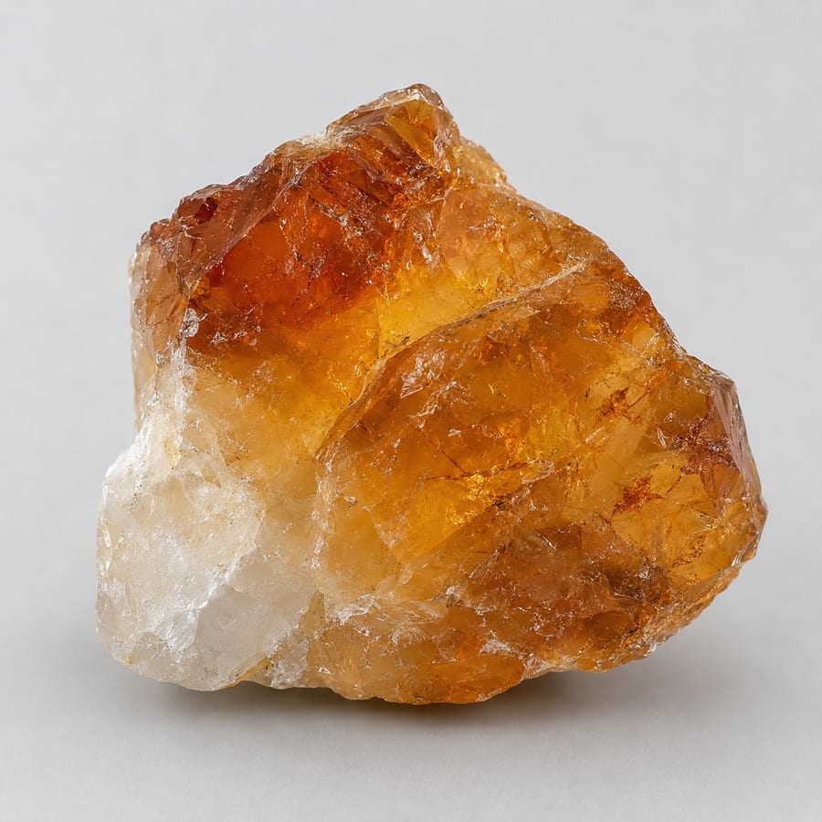 Citrine chauffée - Pierre brute