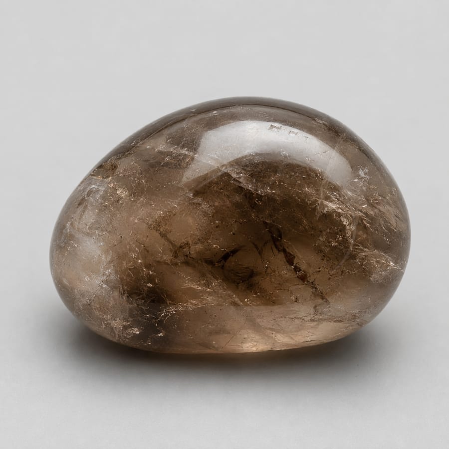 Quartz fumé - Variante polie
